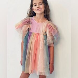 Sunset rainbow tulle dress Lola and the boys